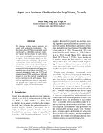 Aspect Level Sentiment Classification with Deep Memory Network