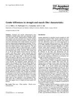 Gender differences in strength and muscle fiber characteristics