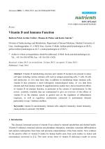 Vitamin D and Immune Function