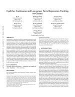 EyeEcho: Continuous and Low-power Facial Expression Tracking on Glasses