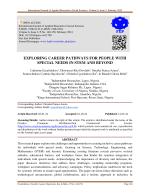 EXPLORING CAREER PATHWAYS FOR PEOPLE WITH SPECIAL NEEDS IN STEM AND BEYOND