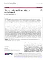 The cell biology of HIV-1 latency and rebound