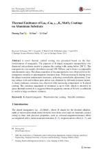 Thermal Emittance of La0.7Ca0.3−xKxMnO3 Coatings on Aluminum Substrate