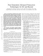 Next Generation Advanced Transceiver Technologies for 6G and Beyond