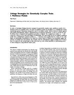 Linkage Strategies for Genetically Complex Traits. I. Multilocus Models