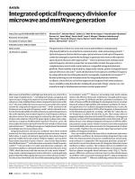 Integrated optical frequency division for microwave and mmWave generation