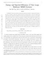 Energy and Spectral Efficiency of Very Large Multiuser MIMO Systems