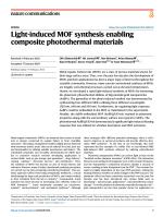 Light-induced MOF synthesis enabling composite photothermal materials
