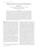 Sibship Reconstruction From Genetic Data With Typing Errors