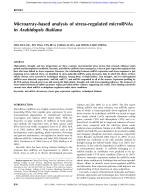 Microarray-based analysis of stress-regulated microRNAs in Arabidopsis thaliana