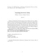 Learning low-level vision