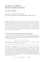L²-Methods and Effective Results in Algebraic Geometry