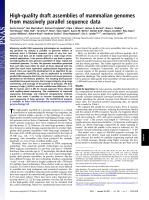 High-quality draft assemblies of mammalian genomes from massively parallel sequence data