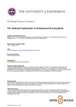 The relational organization of entrepreneurial ecosystems