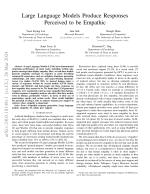 Large Language Models Produce Responses Perceived to be Empathic