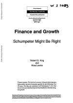 Finance and Growth: Schumpeter Might Be Right