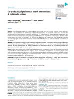 Co-producing digital mental health interventions: A systematic review