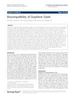 Biocompatibility of Graphene Oxide
