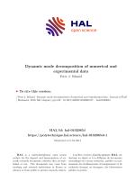 Dynamic mode decomposition of numerical and experimental data