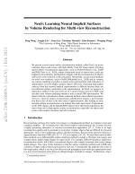 NeuS: Learning Neural Implicit Surfaces by Volume Rendering for Multi-view Reconstruction