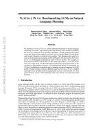 NATURAL PLAN: Benchmarking LLMs on Natural Language Planning