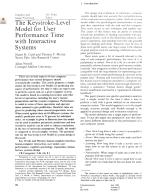 The Keystroke-Level Model for User Performance Time with Interactive Systems