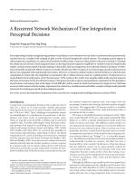 A Recurrent Network Mechanism of Time Integration in Perceptual Decisions