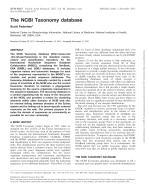 The NCBI Taxonomy database
