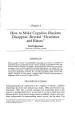 How to Make Cognitive Illusions Disappear: Beyond “Heuristics and Biases”