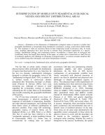 INTERPRETATION OF MODELS OF FUNDAMENTAL ECOLOGICAL NICHE AND SPECIES DISTRIBUTIONAL AREAS