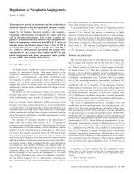 Regulation of Neoplastic Angiogenesis