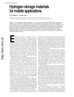 Hydrogen-storage materials for mobile applications