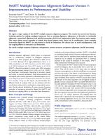 MAFFT Multiple Sequence Alignment Software Version 7: Improvements in Performance and Usability