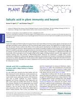 Salicylic acid in plant immunity and beyond