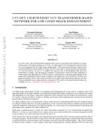 LYT-NET: LIGHTWEIGHT YUV TRANSFORMER-BASED NETWORK FOR LOW-LIGHT IMAGE ENHANCEMENT