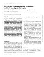 ExPASy: the proteomics server for in-depth protein knowledge and analysis