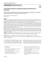 A Personalised Approach to Identifying Important Determinants of Well-being