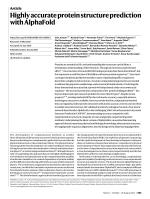 Highly accurate protein structure prediction with AlphaFold