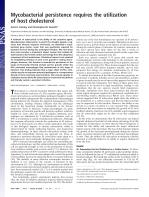 Mycobacterial persistence requires the utilization of host cholesterol