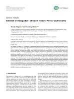 Internet of Things (IoT) of Smart Homes: Privacy and Security