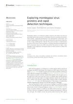 Exploring monkeypox virus proteins and rapid detection techniques