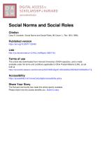 Social Norms and Social Roles