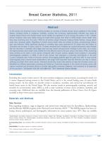Breast Cancer Statistics, 2011