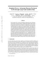 DeepSeek-Prover: Advancing Theorem Proving in LLMs through Large-Scale Synthetic Data