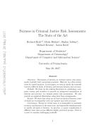 Fairness in Criminal Justice Risk Assessments: The State of the Art