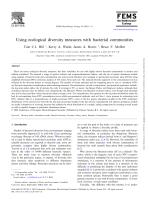 Using ecological diversity measures with bacterial communities