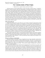 New Antimicrobials of Plant Origin
