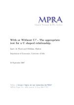 With or Without U? - The appropriate test for a U shaped relationship.