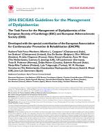 2016 ESC/EAS Guidelines for the Management of Dyslipidaemias