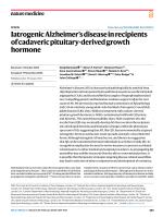 Iatrogenic Alzheimer’s disease in recipients of cadaveric pituitary-derived growth hormone